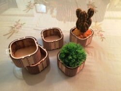 Wooden Mini Box Flower Box Vase