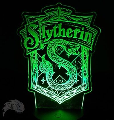 3D illusion led lamp Harry Potter Slytherin character