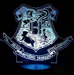 3D illusion led lamp Hogwarts school character