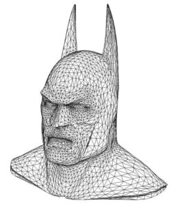 3D illusion led lamp bat man head