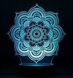 3D illusion led lamp mandala