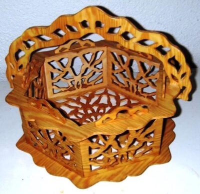 Art wooden basket