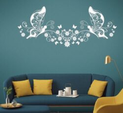 Butterfly decorated wall
