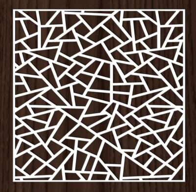 Decorative pattern of broken glass square