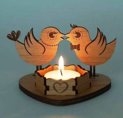 Double bird candlesticks