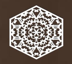 Hexagonal decorative motifs