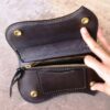 Leather wallet with coffee