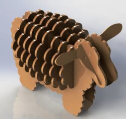 Lovely wooden sheep