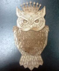 Owl with crown