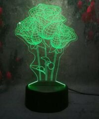 Roses Flower 3D Illusion Lamp