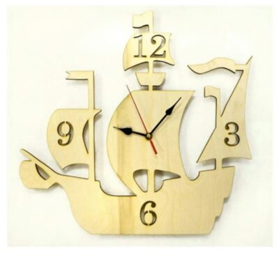 Ship Shaped Wall Clock