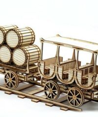 Wagon and barrels