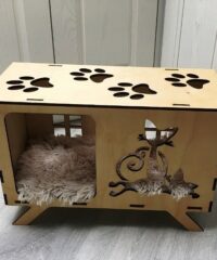 Wooden cat house