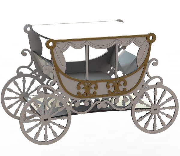 Wooden horse wagon