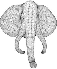 3D illusion led lamp Elephants