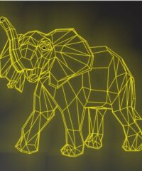 3D illusion led lamp elephants