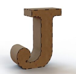 3d letter J