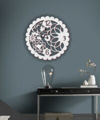 Flower wall clock
