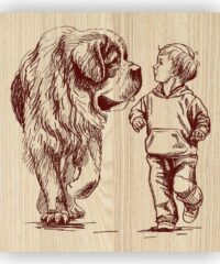 Little boy and dog