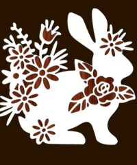 Rabbit with flowers