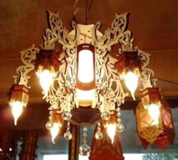 Wooden chandelier