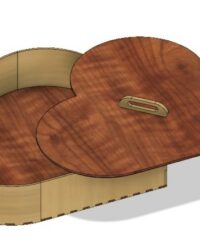 Wooden heart box