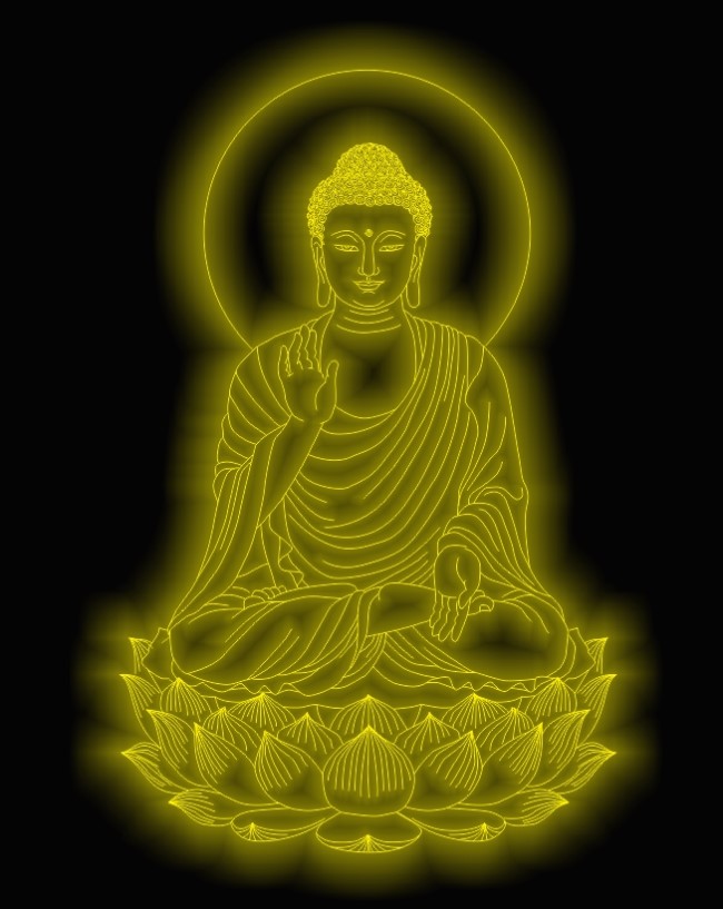 3D illusion led lamp Buddha
