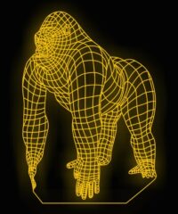 3D illusion led lamp King Kong