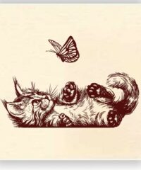 Cats and butterfly