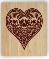 Heart Card with skull