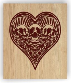 Heart Card with skull