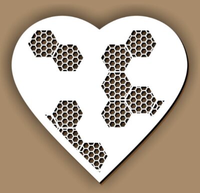 Heart with honeycomb