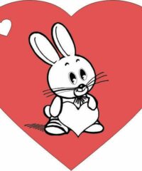 Heart with rabbit