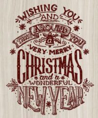 New Year and Christmas lettering