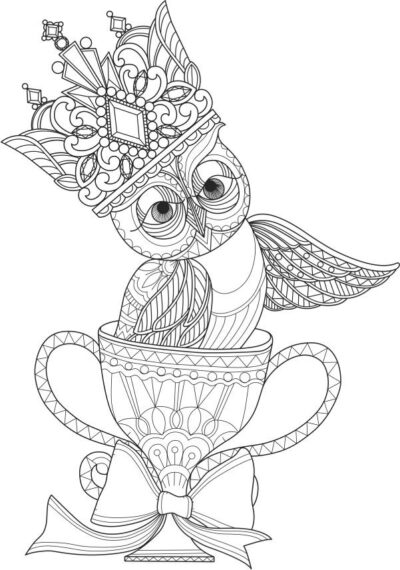 Owl and cup