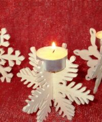 Snowflake candlesticks