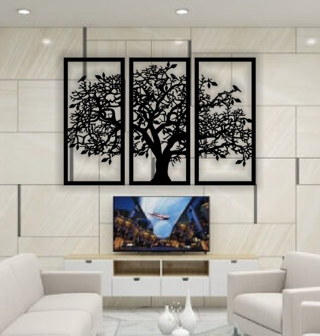 Tree with birds panel