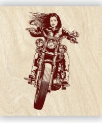 Woman with motorcycle