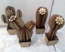 Wooden cactus