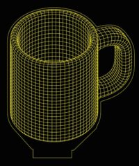 3D illusion led lamp mug