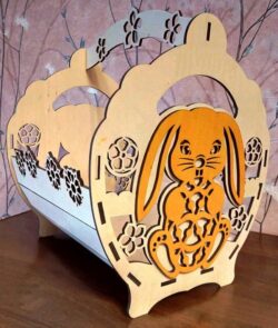 Basket with a rabbit