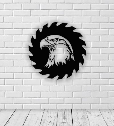 Eagle with saw