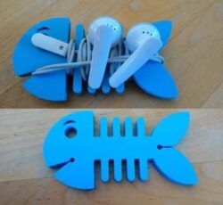 Fish earbud holder