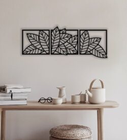 Leaves flowers wall decor