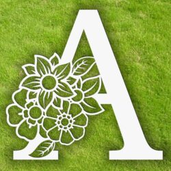 Letter A with flowers