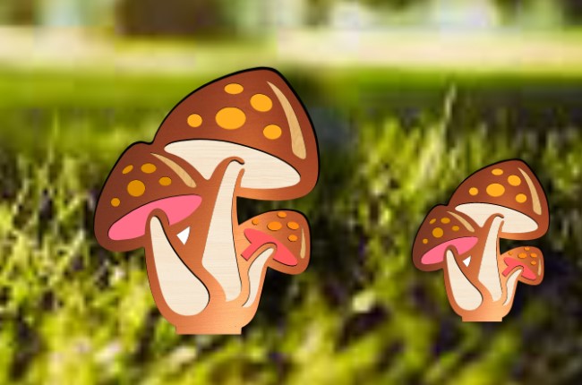 Mushroom ornament stakes garden yard