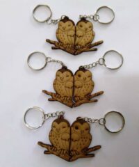 Owl couple keychain