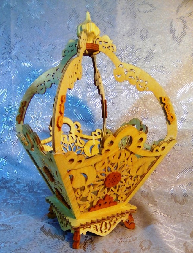 Sunflower candy basket