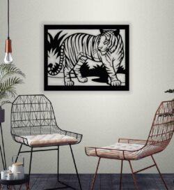 Tiger painting wall deco
