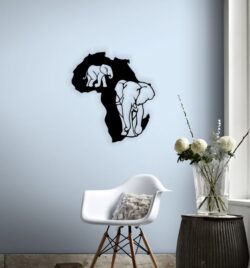 Africa Map wall decor